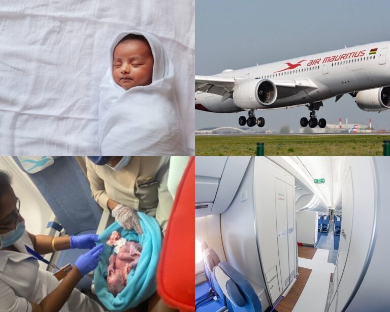 20 year old abandons baby in toilet bin of Air Mauritius