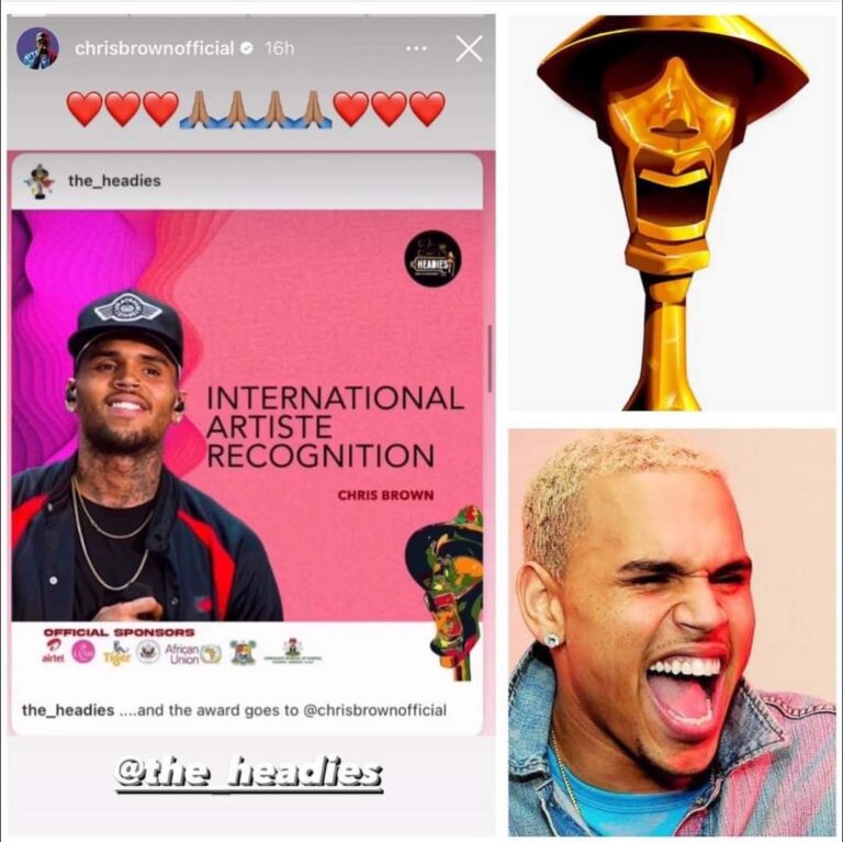 Chris Brown Reacts To Headies Awards Recognition 
