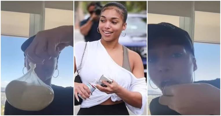 Lori Harvey Stirs Reactions From Nigerians As She Eats Fufu and Egusi With Palm Wine