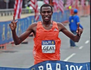 Tanzania’s Gabriel Geay finishes second ahead of Eliud Kipchoge In Boston Marathon