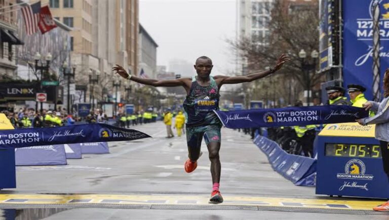 Kenya’s Evans Chebet wins 2nd straight Boston Marathon men’s title